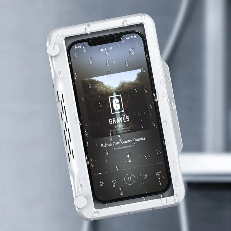 Shower Phone Holder Bathroom Waterproof Phone Case Seal Protection Touch Screen Mobile Phone Box For Kitchen Wall Stand Shelves