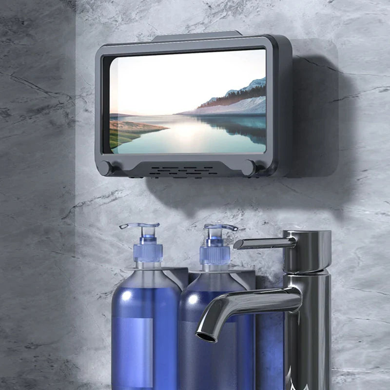 Shower Phone Holder Bathroom Waterproof Phone Case Seal Protection Touch Screen Mobile Phone Box For Kitchen Wall Stand Shelves