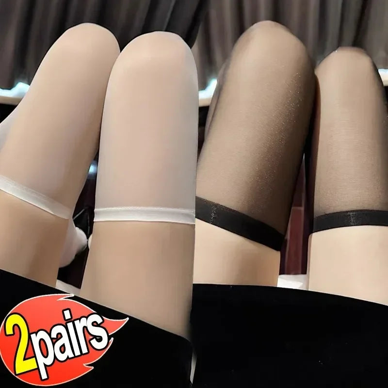1/2Pairs Women Sexy Fishnet Stocking Summer Ultra Thin Sock Over Knee Nylon JK Long Socks Hosiery Lolita Silk Stockings