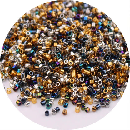 1000pcs 11/0 1.6mm Metallic Glass Beads Antique Bronze Uniform Spacer Seedbeads Charm for Bracelet Jewelry Making
